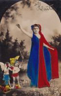 Hand Painted Actress With Cherubs Cupids   Haitian Flag Written From Sao Paulo - Haïti