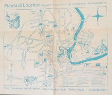 Pianta Di Lourdes 1° Centenario Apparizione 1958 Come Foto Ottime Condizioni Chiari Sommariva S.p.a. “Chiariva” Napoli - Topographical Maps