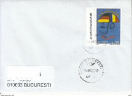 ROMANIA : 20 YEARS RELATIONS WITH GERMANY On Cover Circulated Item N° #1063879576 - Registered Shipping! - Briefe U. Dokumente