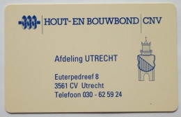 Netherlands 2.50 Dutch Guilder Chip Card - Hout En Bouwbond CNV - Privé