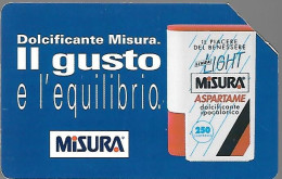 CARTE-MAGNETIQUE-ITALIE-5000L-30/06/1998-MISURA-ASPARTAME LIGHT-Utilisé TBE - Alimentación