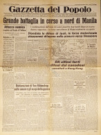 Gazzetta Del Popolo N. 307 - 1941 Grande Battaglia In Corso A Nord Di Manila - Altri & Non Classificati