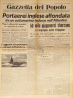 Gazzetta Del Popolo N. 305 - 1941 Portaerei Inglese Affondata Da Un Sottomarino - Altri & Non Classificati