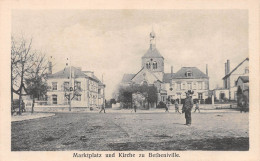 BETHENIVILLE (Marne) - Marktplatz Und Kirche - Occupation Allemande Guerre 1914-18 - Cachet S.B. - Voyagé 1916 (2 Scans) - Bétheniville