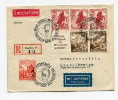 !!! ALLEMAGNE, PANNEAU DE CARNET SUR LETTRE RECOMMANDEE PAR AVION DE MUNICH DE 1939 - Carnets