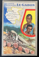 SP CPA GABON / CARTE PUBLICITAIRE LE GABON / PRODUIT CHIMIQUE LE LION NOIR - Lettres & Documents