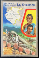 SP CPA GABON / CARTE PUBLICITAIRE LE GABON / PRODUIT CHIMIQUE LE LION NOIR - Briefe U. Dokumente