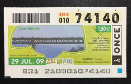 SUB 115 AM, 1 Lottery Ticket, Spain, "ONCE", « NATURE », « VIAS VERDES », « ECO TOURISM », « SUBBÉTICA (Córdoba), 2009 - Billets De Loterie