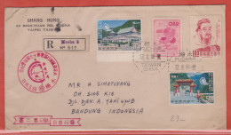 FORMOSE LETTRE RECOMMANDEE DE 1968 DE MUCHA POUR BANDUNG INDONESIE - Storia Postale