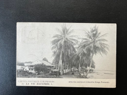 SP CPA GABON / ALLEE DES COCOTIERS A LIBREVILLE / AVEC CORRESPONDANCE / 1902 - Covers & Documents