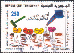 2004 -Tunisie/ Y&T 1522 - Dessins D'enfants  - Obli - Médecine