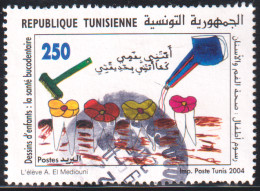 2004 -Tunisie/ Y&T 1522 - Dessins D'enfants  - Obli - Médecine