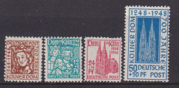 GERMANY (BRITISH AMERICAN ZONE)  -  1948 Cologne Cathedral Fund Fund Set Lightly Hinged Mint - Mint