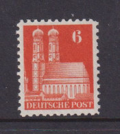 GERMANY (BRITISH AMERICAN ZONE)  -  1948 Building Definitive 6pf Lightly Hinged Mint - Postfris