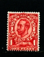 GREAT BRITAIN - 1912  KGV  DOWNEY  1d  RED  DIE B  WMK IMPERIAL CROWN  MINT  SG 329 - Ongebruikt