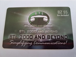 BELIZE Prepaid Card  $ 5 ,-/ BTL 2000 AND BEYOND / DIFF BACK   / PREPAID CELLULAIR SERVICE  BTL  /  Used Card  **15353** - Belize