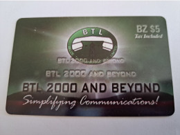 BELIZE Prepaid Card  $ 5 ,-/ BTL 2000 AND BEYOND / DIFF BACK   / PREPAID CELLULAIR SERVICE  BTL  /  Used Card  **15353** - Belice