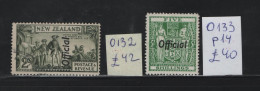 NEW ZEALAND 1936 BRITISH COLONY 2 MH/USED STAMPS S.G. No 0132, 0133 - Gebraucht