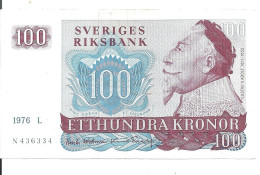 SUEDE 100 KRONOR 1976 VF+ P 54 B - Schweden