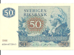 SUEDE 50 KRONOR 1986 VF+ P 53 D - Sweden