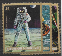 Burundi Astronaut Moon Space Airmails Set Mnh ** 8,3 Euros 1969 - Ungebraucht