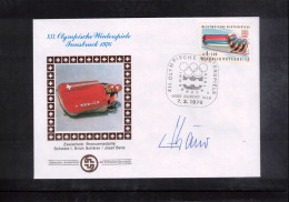 Austria / Oesterreich 1976 Olympic Games Innsbruck - Bob ERICH SCHAERER Original Signature - Winter 1976: Innsbruck