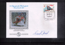 Austria / Oesterreich 1976 Olympic Games Innsbruck - Giant Slalom ERNST GOOD Original Signature - Hiver 1976: Innsbruck