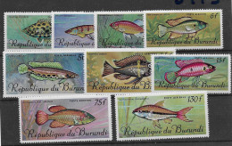Burundi Fish Set Mnh ** 38 Euros 1967 - Nuovi