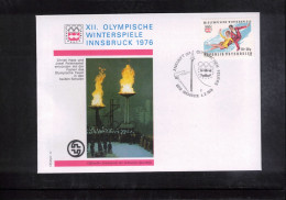 Austria / Oesterreich 1976 Olympic Games Innsbruck - Olympic Flame In Innsbruck  Interesting Cover - Inverno1976: Innsbruck