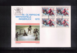 Austria / Oesterreich 1976 Olympic Games Innsbruck - Ice Hockey Interesting Cover - Hiver 1976: Innsbruck