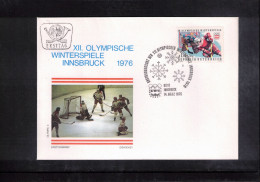 Austria / Oesterreich 1976 Olympic Games Innsbruck - Ice Hockey Interesting Cover - Inverno1976: Innsbruck