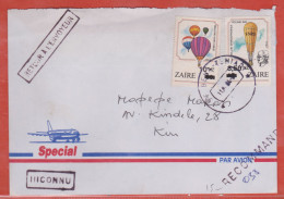 ZAIRE LETTRE RECOMMANDEE DE 1985 DE BENA-TCHIADI - Lettres & Documents