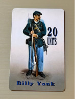 Mint USA UNITED STATES America Prepaid Telecard Phonecard, Billy Yank SAMPLE CARD, Set Of 1 Mint Card. Double Print Back - Collezioni