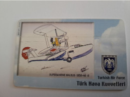TURKIJE / 50 UNITS/ CHIPCARD/ TURKISH AIR FORCE  / DIFFERENT PLANES /        Fine Used Card  **15384** - Turkey
