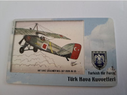 TURKIJE / 50 UNITS/ CHIPCARD/ TURKISH AIR FORCE  / DIFFERENT PLANES /        Fine Used Card  **15390** - Turquie