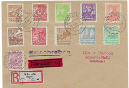 Germany Soviet Zone Mecklenburg Vorpommern Complete Letter Set 1946 (260 Euros Stamps Alone / Y Paper) - Covers & Documents