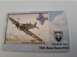 TURKIJE / 50 UNITS/ CHIPCARD/ TURKISH AIR FORCE  / DIFFERENT PLANES /        Fine Used Card  **15397** - Türkei