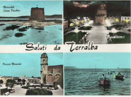 CARTOLINA AUTOMOBILI 1970 ITALIA ORISTANO TERRALBA SALUTI Italy Postcard Italien Ansichtskarten - Oristano