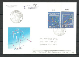 Estland Estonia 1994 Lillehammer Olympic Games Special Cancel Sonderstempel Special Cover Domestic Registered Cover - Winter 1994: Lillehammer