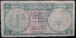 Qatar & Dubaï - 1 Riyal - 1960 - PICK 1 - B+ - Qatar