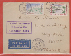 COMORES LETTRE FDC DE 1960 DE MORONI - Covers & Documents