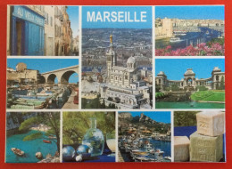 Marseille City Views Fridge Magnet, France - Magnetos