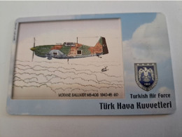 TURKIJE / 50 UNITS/ CHIPCARD/ TURKISH AIR FORCE  / DIFFERENT PLANES /        Fine Used Card  **15409** - Turquie