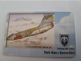 TURKIJE / 50 UNITS/ CHIPCARD/ TURKISH AIR FORCE  / DIFFERENT PLANES /        Fine Used Card  **15414** - Turchia