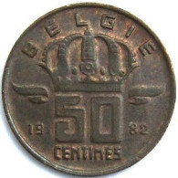 Pièce De Monnaie 50 Centimes 1982   Version Belgie - 50 Cents