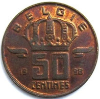 Pièce De Monnaie 50 Centimes 1998  Version Belgie - 50 Cents