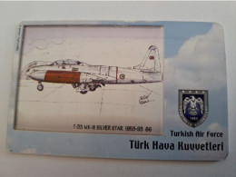 TURKIJE / 50 UNITS/ CHIPCARD/ TURKISH AIR FORCE  / DIFFERENT PLANES /        Fine Used Card  **15421** - Türkei
