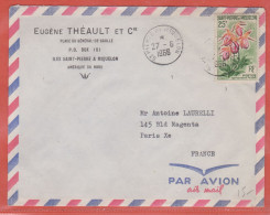 SAINT PIERRE LETTRE DE 1966 POUR PARIS - Storia Postale