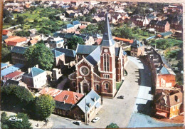 ROSIERES EN SANTERRE VUE AERIENNE DE L'EGLISE - Rosieres En Santerre