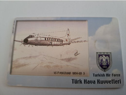 TURKIJE / 50 UNITS/ CHIPCARD/ TURKISH AIR FORCE  / DIFFERENT PLANES /        Fine Used Card  **15425** - Türkei